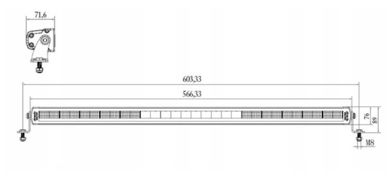 PANEL ROBOCZY SIBERIA DRC LED BAR 22" 16000Lm