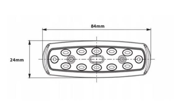 LAMPA OBRYSOWA SLIM STRANDS ŻÓŁTA 12/24V