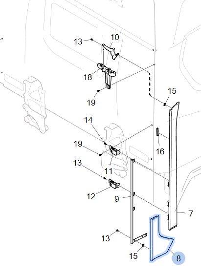 PRZEDŁUŻENIE UCHO SPOILER ZAKAB. SCANIA R S PRAWE