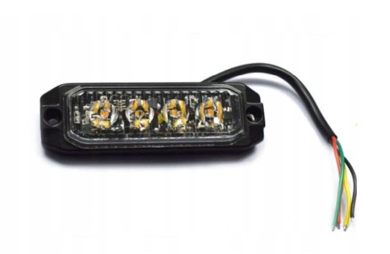 LAMPA OSTRZEGAWCZA STROBOSKOPOWA 4 LED 12W
