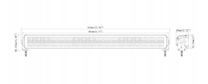 LED BAR PANEL LED 12200Lm 140W 33"