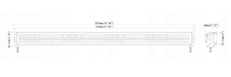 LED BAR PANEL LED 15000Lm 180W 42"