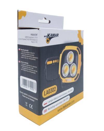 LAMPA ROBOCZA WARSZTATOWA 3-LED 3000Lm USB