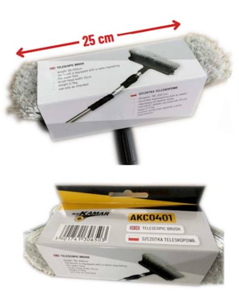 SZCZOTKA TELESKOPOWA 116-200mm ZE ZŁĄCZEM WODY