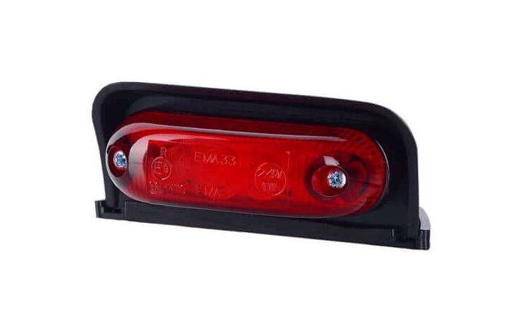 LAMPA OBRYSOWA W OBUDOWIE 12/24V LED --> CZERWONA
