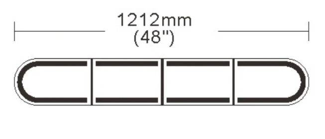 BELKA OSTRZEGAWCZA KOGUT LED 1230x120 R65 R10