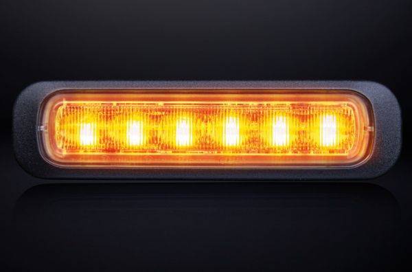 DARK KNIGHT STROBE LIGHT AMBER 6 LED DARK LENS