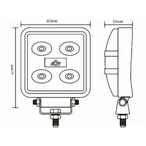 LAMPA ROBOCZA SZPERACZ 5-LED 3W FLOOD MINI