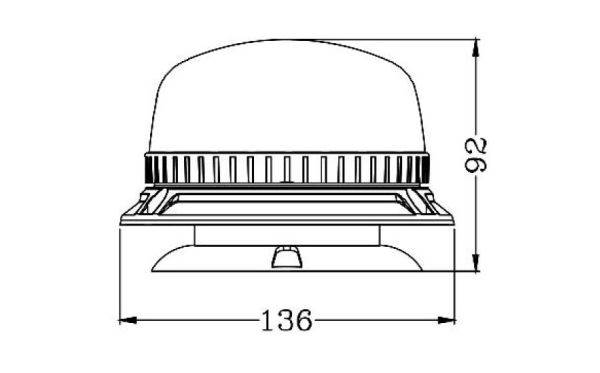 LAMPA BŁYSKOWA KOGUT LED 36x LED MAGNES