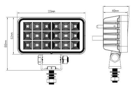 LAMPA ROBOCZA SZPERACZ LED 18 LED Z WŁĄCZNIKIEM