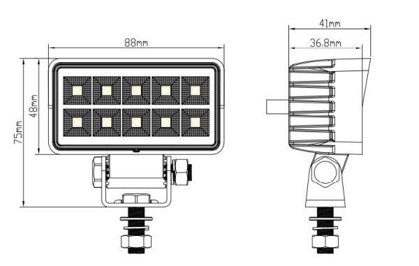 LAMPA ROBOCZA SZPERACZ LED 10-LED 15W 1600Lm