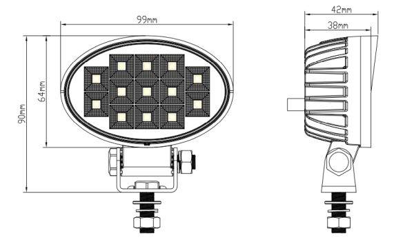 LAMPA ROBOCZA SZPERACZ LED 13-LED 19W 1269Lm