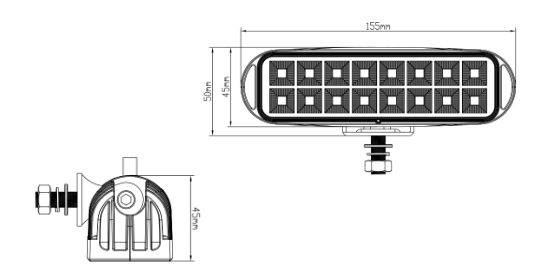 LAMPA ROBOCZA SZPERACZ LED 16-LED 24W 1732Lm