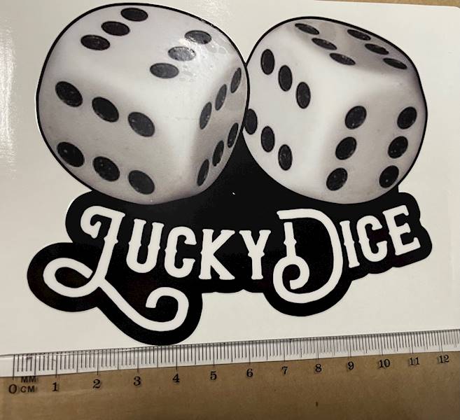 NAKLEJKA LUCKY DICE 12x10cm NEDKING