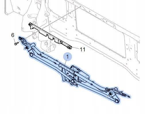 MECHANIZM WYCIERACZEK Z SILNICZKIEM SCANIA R S P G