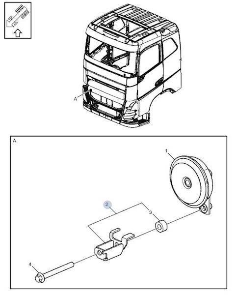 WSPORNIK MOCOWANIE SYGNAŁU KLAKSONU VOLVO FH5