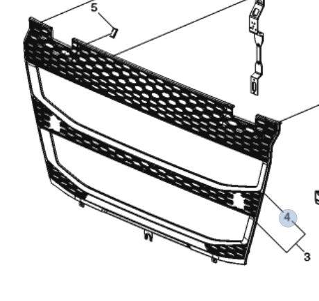 ATRAPA GRILL PRZEDNI VOLVO FH5 2021+ ZAMIENNIK