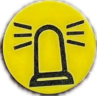 IKONA KLOSZ PRZYCISKU LAMP OSTRZEGAWCZYCH DAF