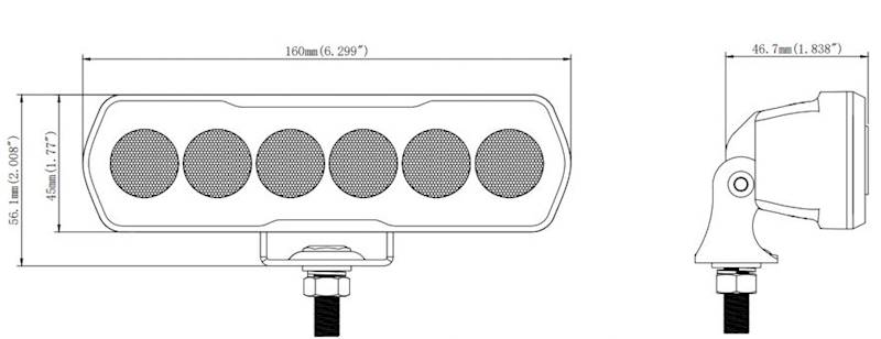 LAMPA ROBOCZA HALOGEN 6 LED 1400Lm 17W
