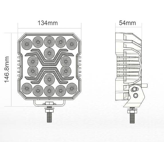 LAMPA ROBOCZA HALOGEN X-SPIDER 60W 16 LED