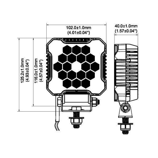 LAMPA ROBOCZA SZPERACZ 18LED 2800Lm KWADRATOWA