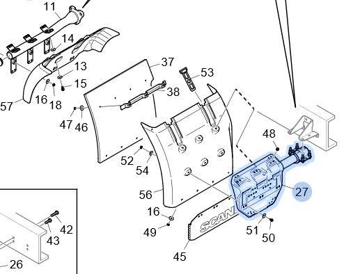 WSPORNIK BŁOTNIKA SCANIA R S P G NGS --> LEWY
