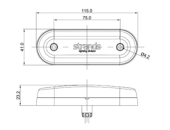 LAMPA OBRYSOWA FOR9T GRAVITY BIAŁA