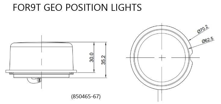 LAMPA OBRYSOWA FOR9T GEO LED 3W BIAŁA