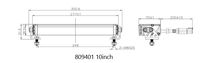 PANEL ROBOCZY LED BAR FIREFLY 10" 72W