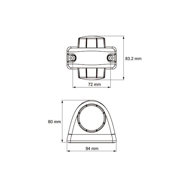 LAMPA OBRYSOWA BOCZNA LED 12-24V 22cm