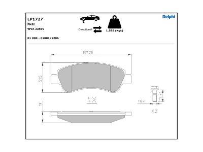 ZESTAW KLOCKÓW HAMULCOWYCH 