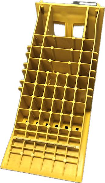 KLIN POD KOŁA L500/200 ŻÓŁTY Z WKŁADKĄ METALOWĄ 