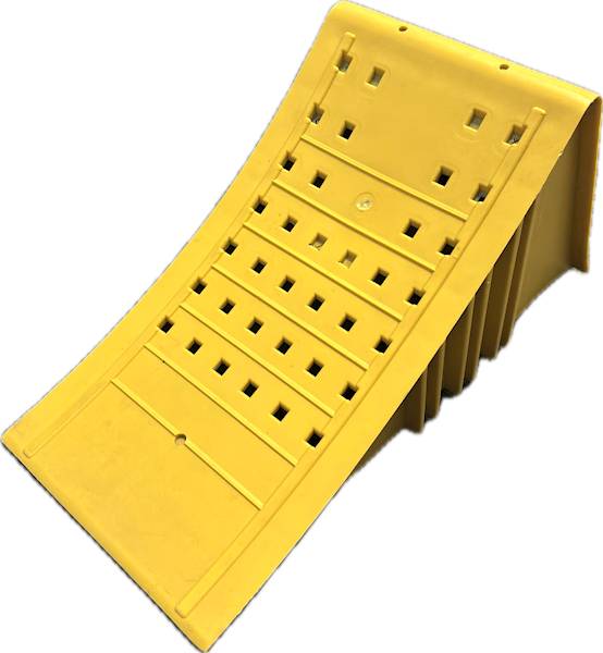 KLIN POD KOŁA L500/200 ŻÓŁTY Z WKŁADKĄ METALOWĄ 