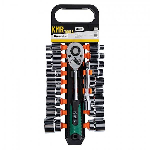 ZESTAW NARZĘDZI KMR7 20 ELEMENTÓW 1/2"