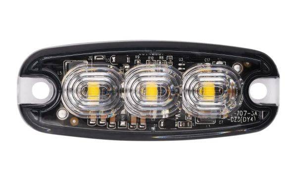 LAMPA OSTRZEGAWCZA STROBOSKOPOWA 3 LED SLIM 10W