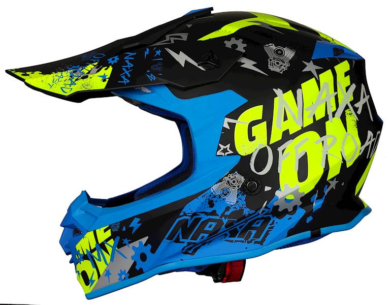 KASK MOTOCYKLOWY C9/R/XL(mat) niebiesko żółty