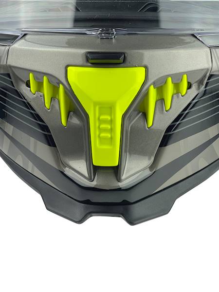 KASK MOTOCYKLOWY F31/E/XXL żółty blenda+pinlock