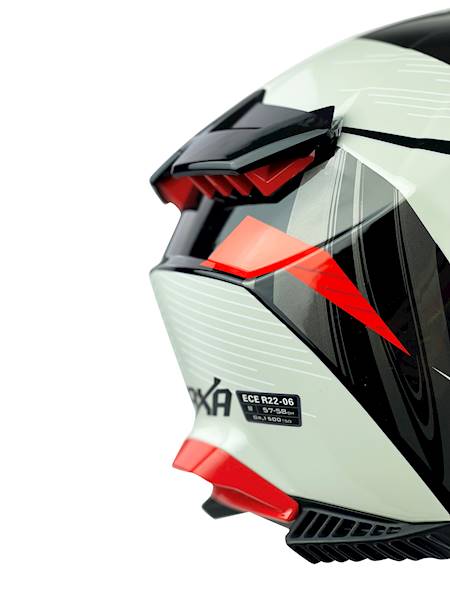 KASK MOTOCYKLOWY F31/F/S czerwony blenda+pinlock