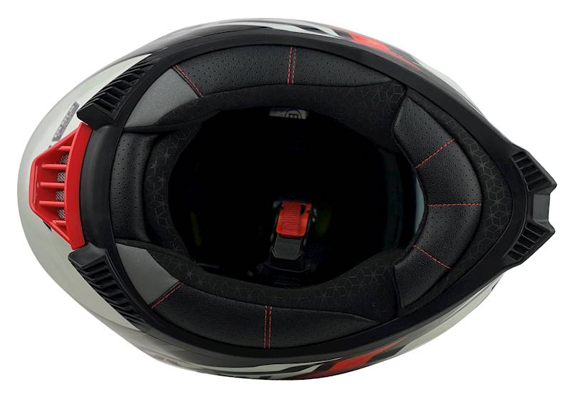 KASK MOTOCYKLOWY F31/F/XL czerwony blenda+pinlock