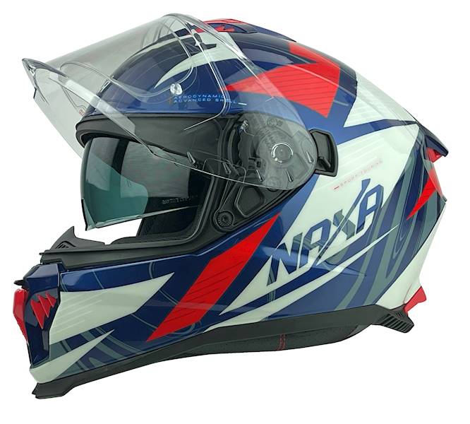 KASK MOTOCYKLOWY F31/G/Lniebieski blenda+pinlock