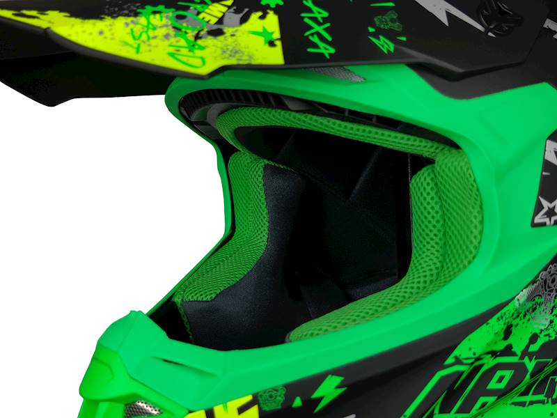KASK MOTOCYKLOWY C9/O/L(mat) zielono żółty