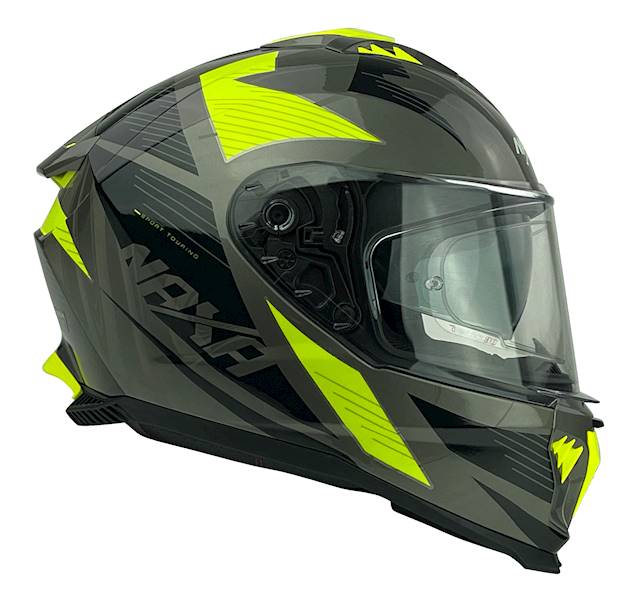 KASK MOTOCYKLOWY F31/E/XL żółty blenda+pinlock