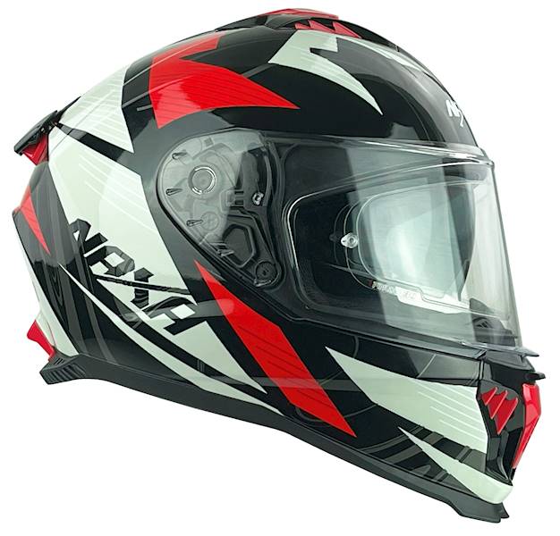 KASK MOTOCYKLOWY F31/F/S czerwony blenda+pinlock