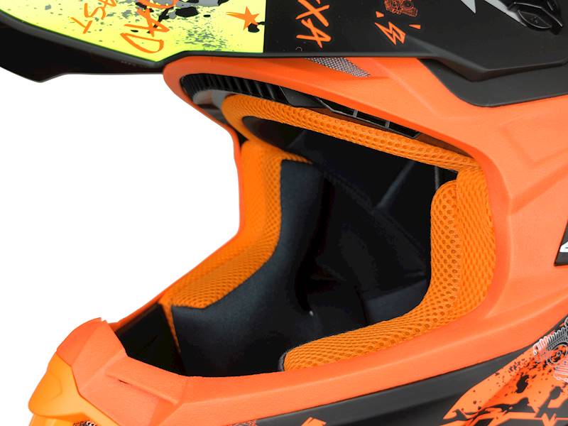 KASK MOTOCYKLOWY C9/P/S(mat) pomarańczowo żółty