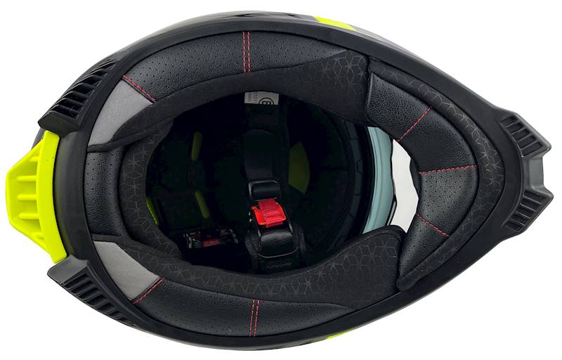 KASK MOTOCYKLOWY F31/E/XXL żółty blenda+pinlock