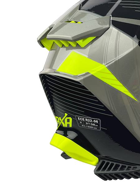 KASK MOTOCYKLOWY F31/E/XXL żółty blenda+pinlock