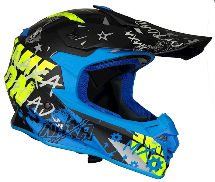KASK MOTOCYKLOWY C9/R/L(mat) niebiesko żółty