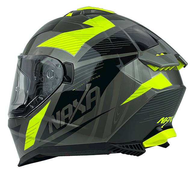 KASK MOTOCYKLOWY F31/E/XXL żółty blenda+pinlock