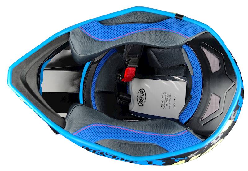 KASK MOTOCYKLOWY C9/R/XL(mat) niebiesko żółty