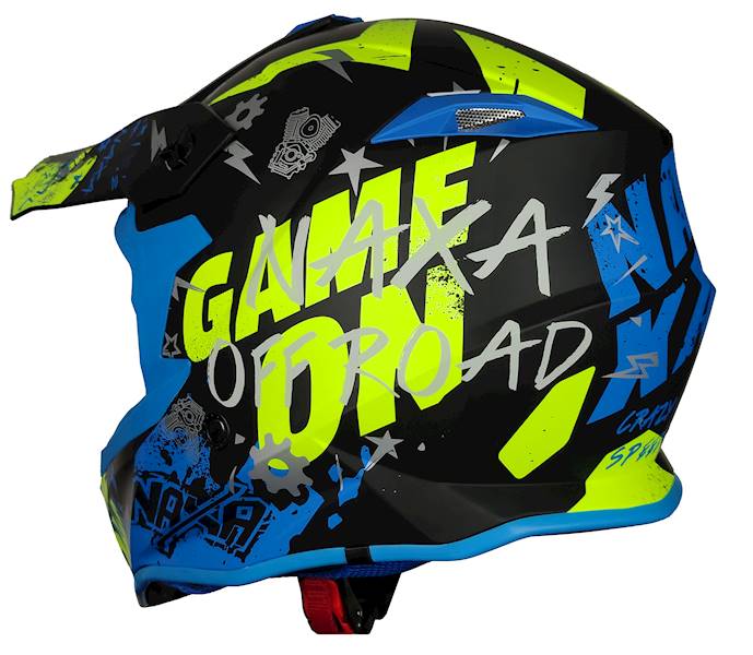 KASK MOTOCYKLOWY C9/R/L(mat) niebiesko żółty